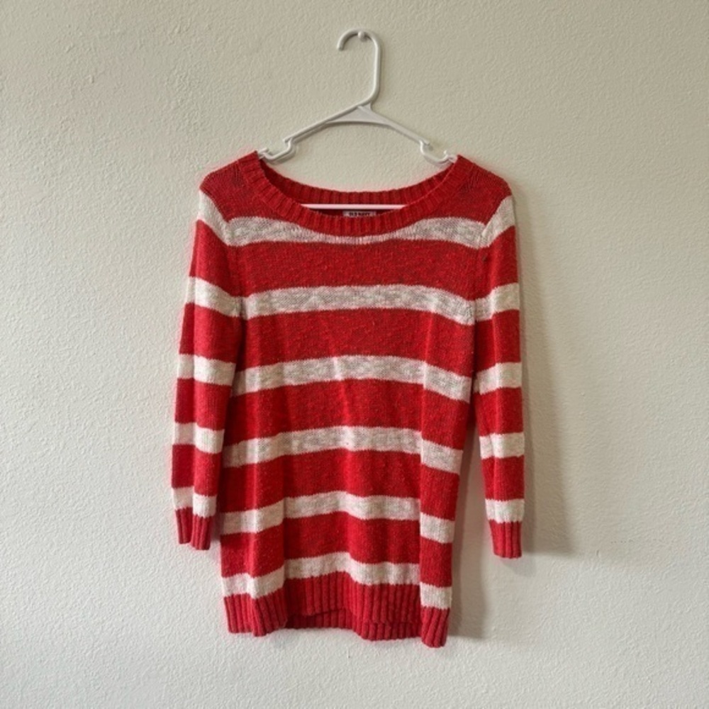 Pinkish Orange & White Sweater